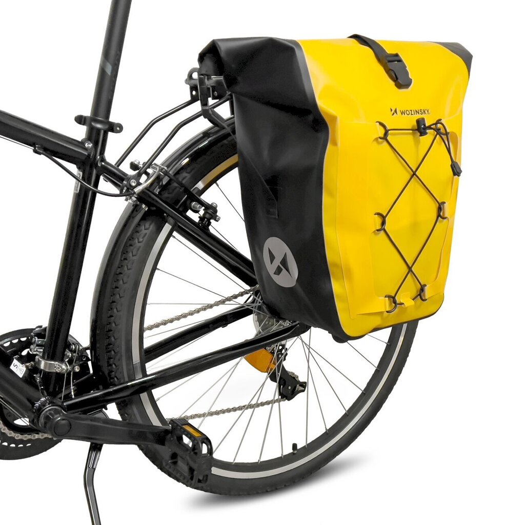 Wozinsky vedenpitävä polkupyörälaukun tavaralaukku 25l keltainen (WBB24YE) hinta ja tiedot | Polkupyörälaukut ja puhelinpidikkeet | hobbyhall.fi