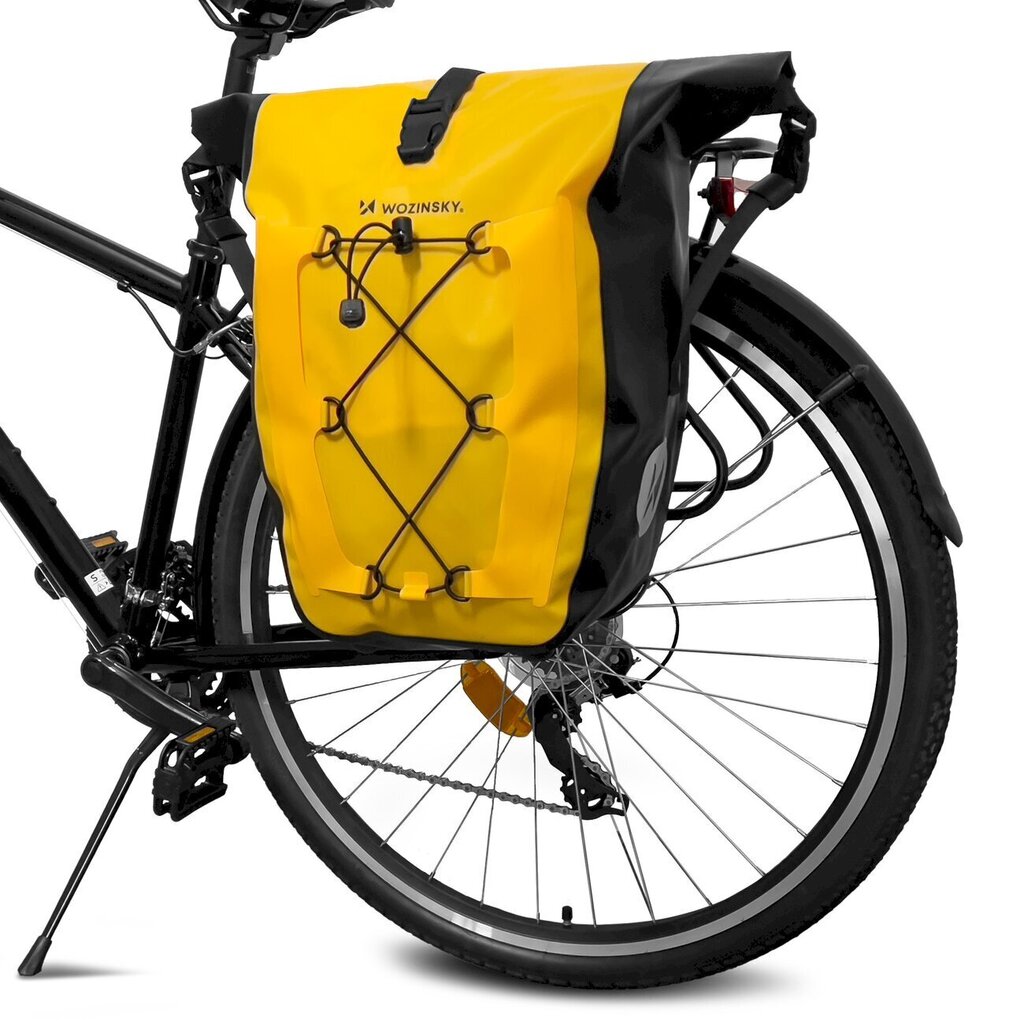 Wozinsky vedenpitävä polkupyörälaukun tavaralaukku 25l keltainen (WBB24YE) hinta ja tiedot | Polkupyörälaukut ja puhelinpidikkeet | hobbyhall.fi