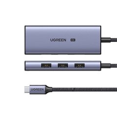 UGREEN CM500 4-in-1 sovitin USB-C 3x USB 3.0 + HDMI2.1 8K (harmaa) hinta ja tiedot | Ugreen Tietokoneiden lisävarusteet | hobbyhall.fi