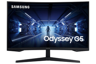 Samsung Odyssey G5 kaareva 32" QHD näyttö LC32G55TQWRXEN hinta ja tiedot | Näytöt | hobbyhall.fi