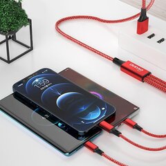 Dudao USB 3in1 kaapeli - USB Type C, Micro USB, Lightning 6A - musta (TGL2) hinta ja tiedot | Dudao Puhelimet, älylaitteet ja kamerat | hobbyhall.fi