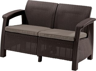 Ulkosohva Keter ALLiBERT Corfu Love Seat, ruskea hinta ja tiedot | Keter Huonekalut ja sisustus | hobbyhall.fi