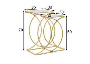 2 pöytäsarja Glam 35, kulta hinta ja tiedot | Sohvapöydät | hobbyhall.fi