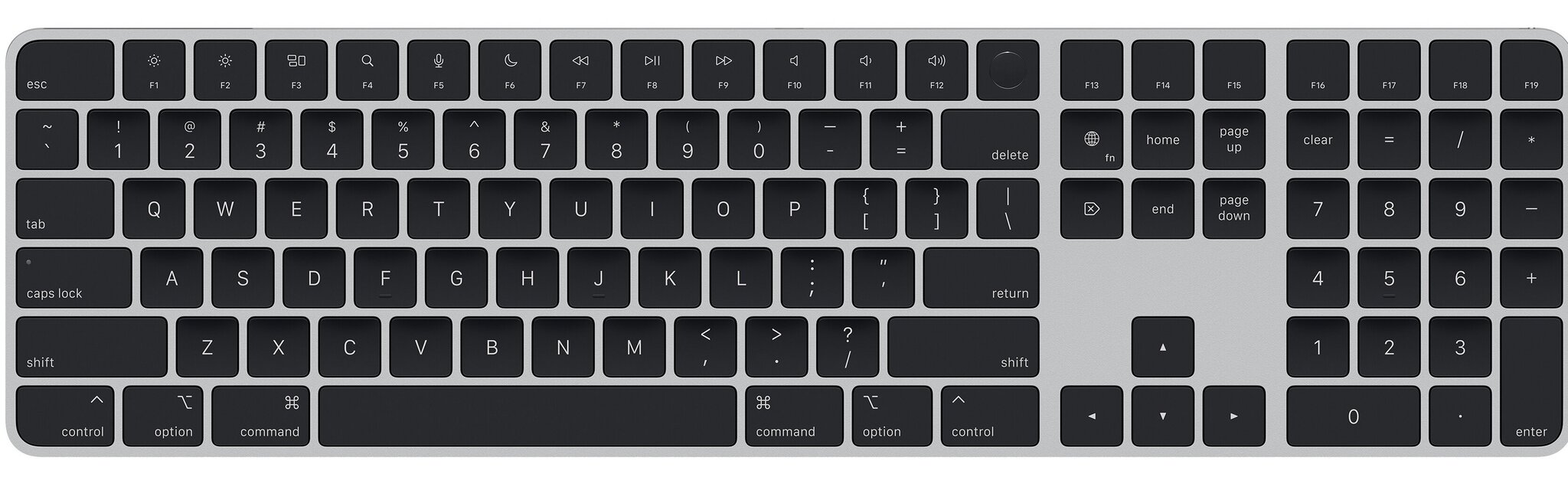 Magic Keyboard with Touch ID and Numeric Keypad for Mac models with Apple silicon - Black Keys - International English - MMMR3Z/A hinta ja tiedot | Näppäimistöt | hobbyhall.fi