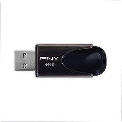 Muistitikku PNY Attaché 4 USB 2.0 64 Gt, musta hinta ja tiedot | Muistitikut | hobbyhall.fi