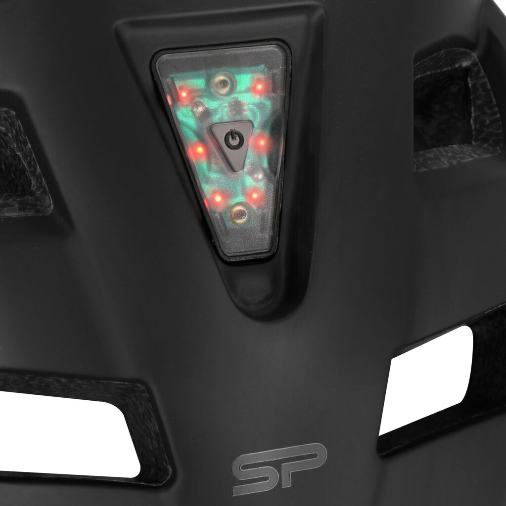 Spokey Pointer Speed, pyöräilykypärä LED-valolla, 58-61 cm, tummansininen/keltainen hinta ja tiedot | Kypärät | hobbyhall.fi