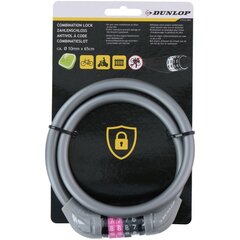 Dunlop polkupyörän lukko koodilla, 1 x 65 cm, harmaa hinta ja tiedot | Polkupyörän lukot | hobbyhall.fi