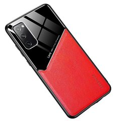 Mocco Lens Leather Back Case for Apple Iphone 12 Mini Red hinta ja tiedot | Puhelimen kuoret ja kotelot | hobbyhall.fi