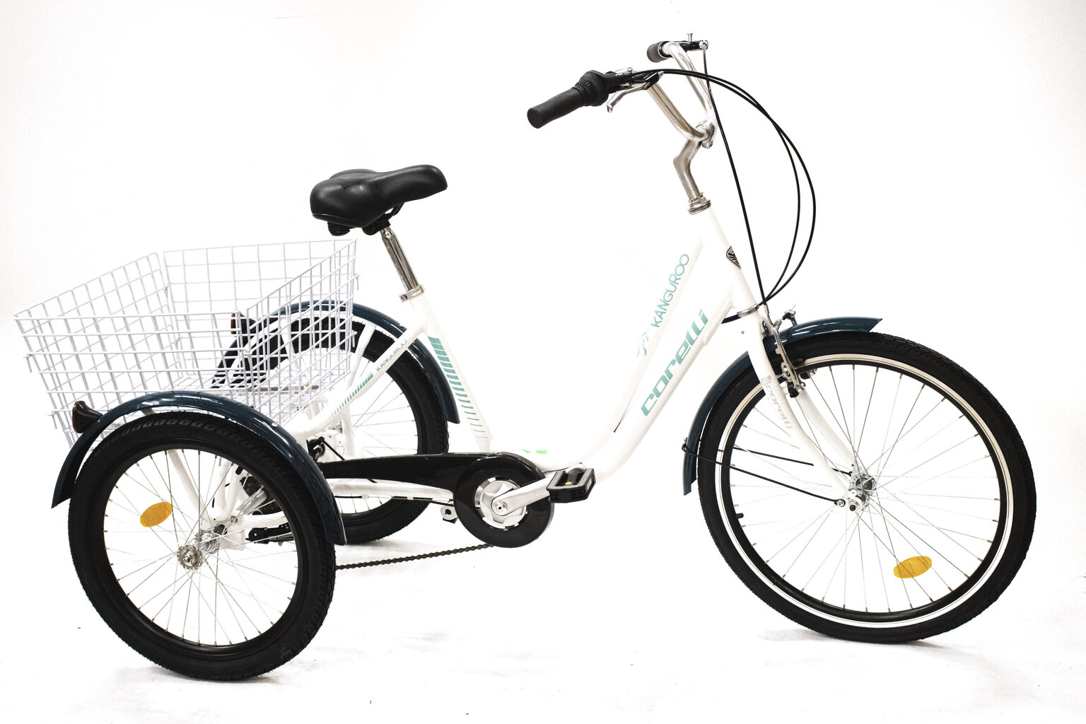 Corelli Kanguroo 24" lasten kolmipyörä, valkoinen/sininen hinta ja tiedot | Polkupyörät | hobbyhall.fi