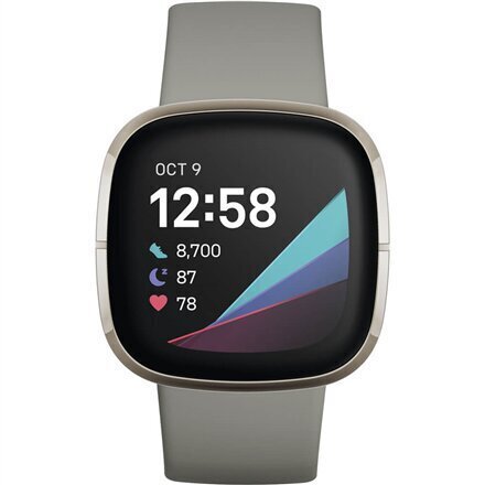 Fitbit Versa Sense Sage Grey Silver FB512SRSG hinta ja tiedot | Älykellot | hobbyhall.fi