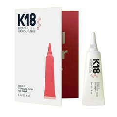 K18 Leave In Molecular Repair Mask hiusnaamio, 5 ml hinta ja tiedot | Naamiot, öljyt ja seerumit | hobbyhall.fi