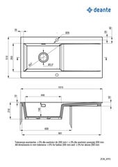 Tiskiallas Deante Sabor ZCB_C113, Cappuccino hinta ja tiedot | Keittiöaltaat | hobbyhall.fi