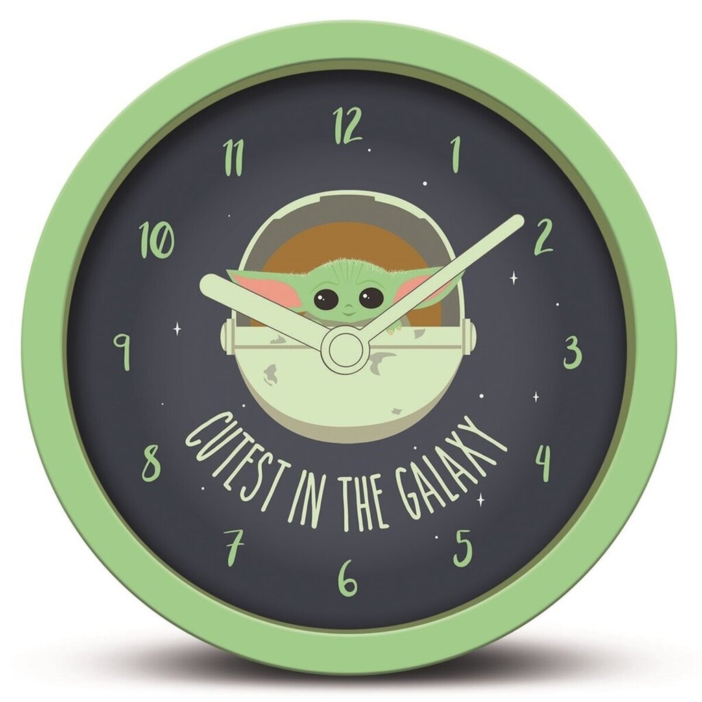 Star Wars: The Mandalorian The Child (Baby Yoda) Cutest In The Galaxy Desk Clock, 12,5cm hinta ja tiedot | Pelien oheistuotteet | hobbyhall.fi