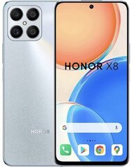 Honor X8 4G Dual Sim älypuhelin 6/128GB Titanium Silver 5109ACYR hinta ja tiedot | Honor Matkapuhelimet ja tarvikkeet | hobbyhall.fi
