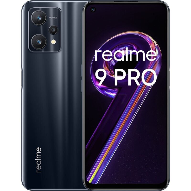 Realme 9 Pro+ 5G Dual-Sim älypuheline 6/128GB, Midnight Black hinta ja tiedot | Matkapuhelimet | hobbyhall.fi