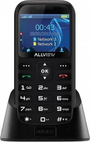 Allview D2 Senior, 32 MB, Dual SIM, Black (LT, LV, EE) hinta ja tiedot | Matkapuhelimet | hobbyhall.fi