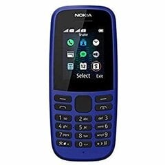 Nokia 105 (2019), 4MB, Dual SIM, Blue. hinta ja tiedot | Matkapuhelimet | hobbyhall.fi