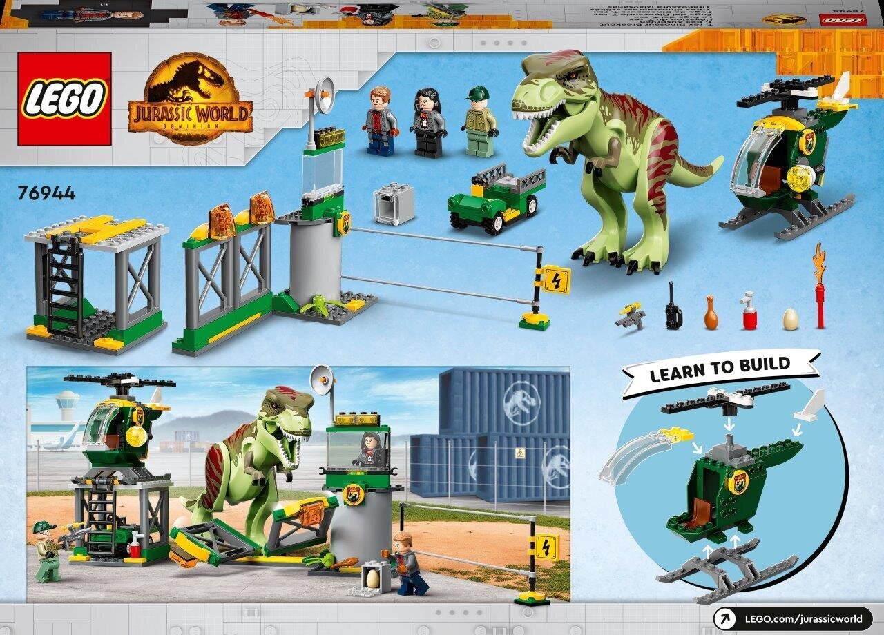 76944 LEGO® Jurassic World T. rex -dinosauruksen pako hinta ja tiedot | LEGOT ja rakennuslelut | hobbyhall.fi