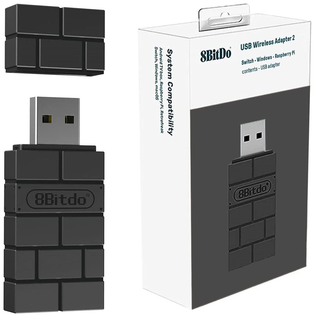 8BitDo USB Wireles Bluetooth Adapter 2 (Windows, Switch, Mobile) hinta ja tiedot | Adapterit | hobbyhall.fi