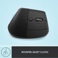 Logitech Lift Vertical langaton hiiri, musta, 910-006473 hinta ja tiedot | Hiiret | hobbyhall.fi