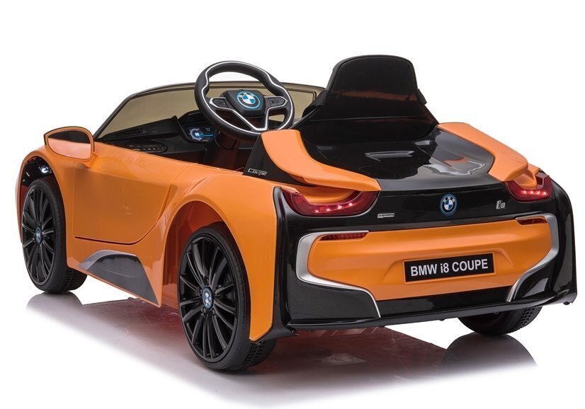 Lasten sähköauto BMW I8 JE1001, oranssi hinta ja tiedot | Lasten sähköautot | hobbyhall.fi