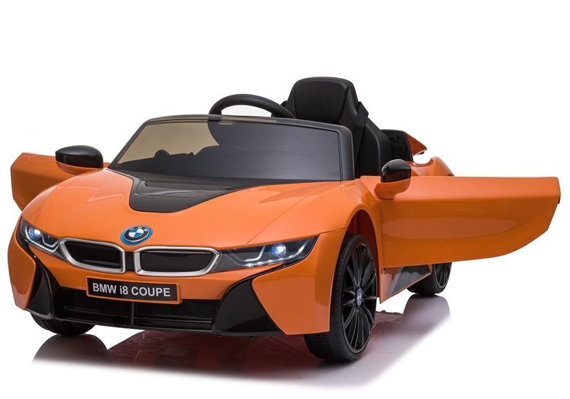 Lasten sähköauto BMW I8 JE1001, oranssi hinta ja tiedot | Lasten sähköautot | hobbyhall.fi