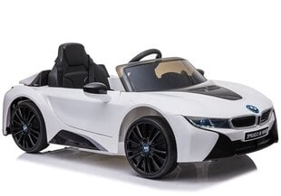 Lasten sähköauto BMW I8 JE1001, valkoinen hinta ja tiedot | Lasten sähköautot | hobbyhall.fi