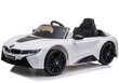 Lasten sähköauto BMW I8 JE1001, valkoinen hinta ja tiedot | Lasten sähköautot | hobbyhall.fi