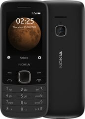Nokia 225 4G Dual-SIM -peruspuhelin, musta hinta ja tiedot | Nokia Matkapuhelimet ja tarvikkeet | hobbyhall.fi