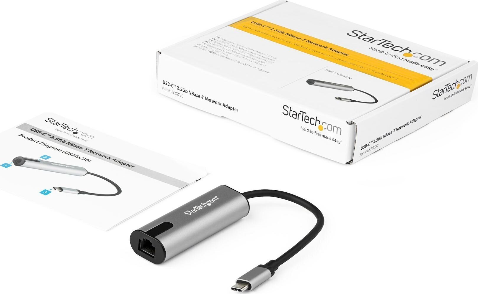 .Adapteri StarTech US2GC30 USB 3.0 Type-C / 2.5 Gigabitin etherne hinta ja tiedot | Adapterit | hobbyhall.fi
