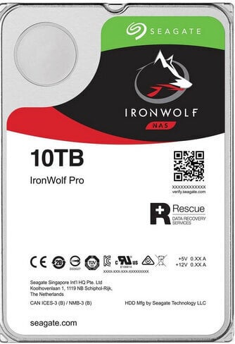 Seagate IronWolf Pro ST10000NE000, 10 TB - SATA 6Gb / s hinta ja tiedot | Kovalevyt | hobbyhall.fi