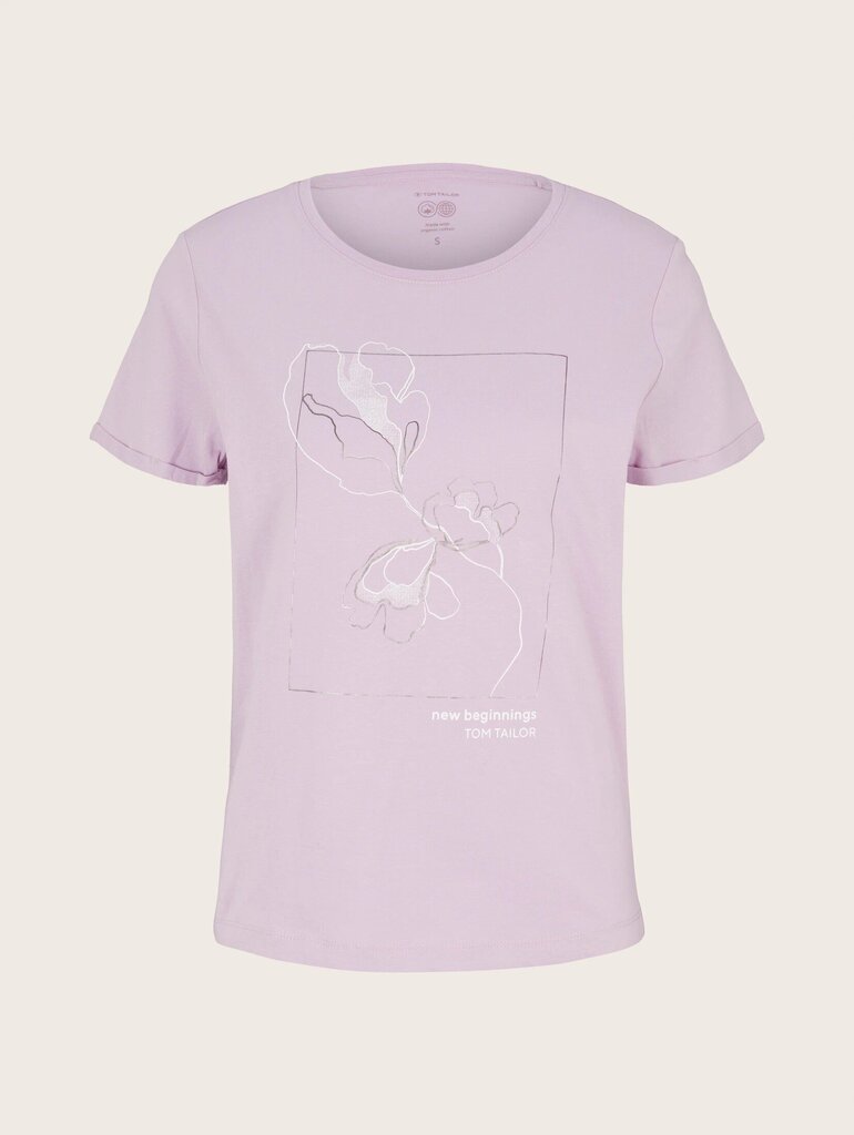 Naisten t-paita Tom Tailor, vaalea lila, 1030418-28804 hinta ja tiedot | Naisten T-paidat | hobbyhall.fi