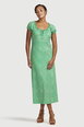 Cellbes naisten pitkä mekko MONICA, vihreä-pilkullinen
