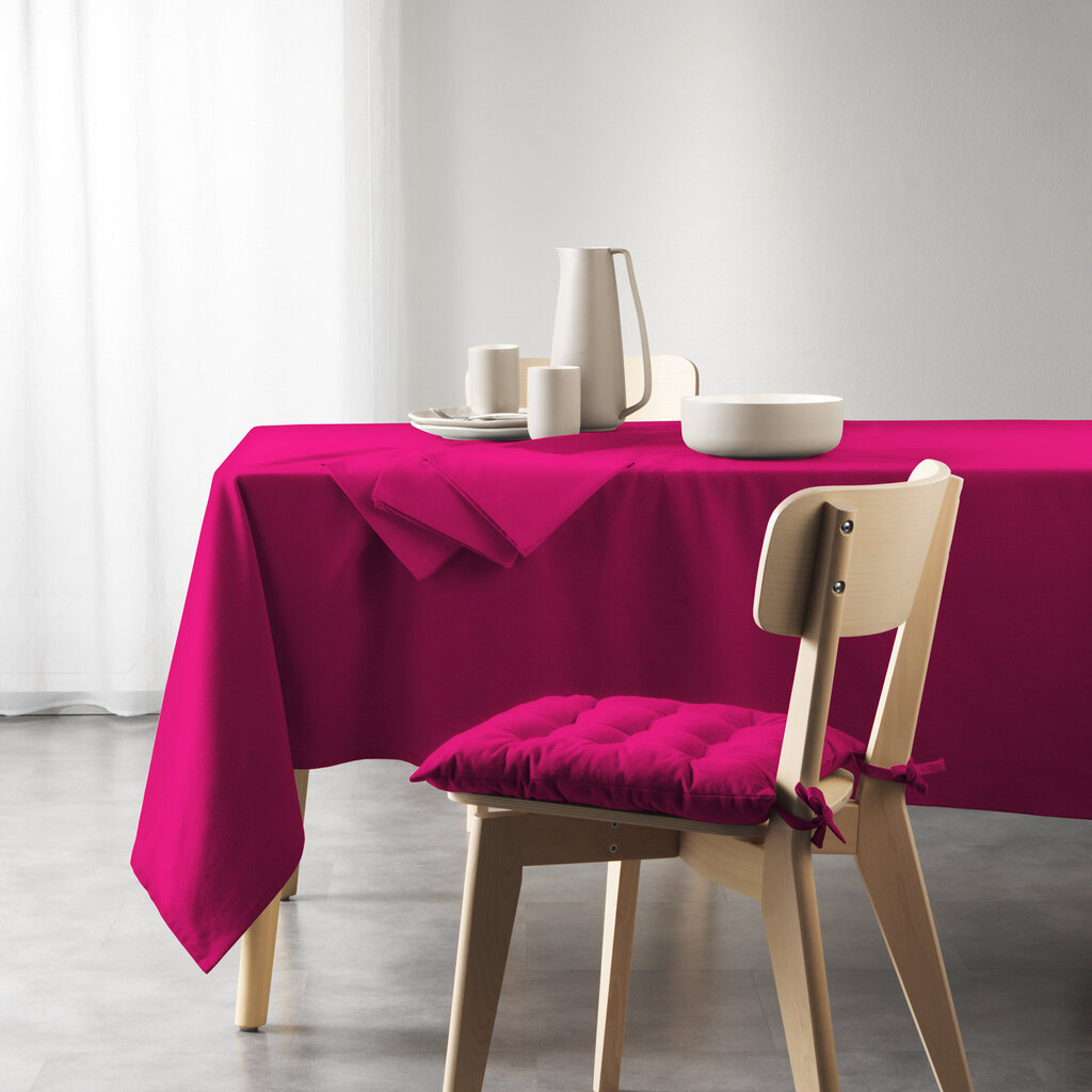 Douceur d'intérieur Mistral -pöytäliina, fuksia, 140 x 240 cm hinta ja tiedot | Pöytäliinat, tabletit ja lautasliinat | hobbyhall.fi