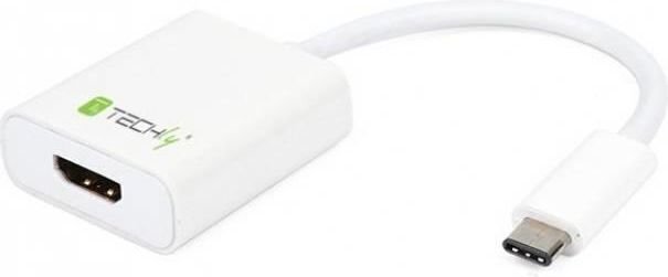 Techly USB-C į HDMI UHD * 60Hz -adapteri, valkoinen hinta ja tiedot | Adapterit | hobbyhall.fi