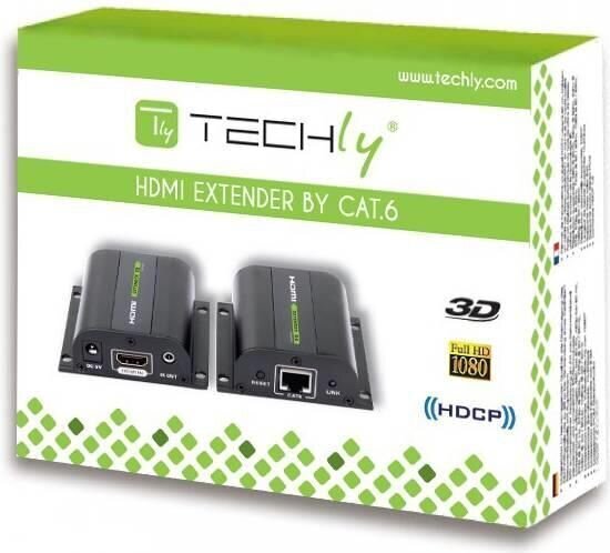 Techly Full HD 1080p - 60m Cat6/6a/7 IR -HDMI-laajennus hinta ja tiedot | Adapterit | hobbyhall.fi