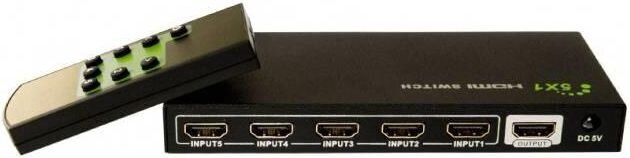 Techly 5 -porttia HDMI 5x1 4K * 30 Hz -kytkin hinta ja tiedot | Adapterit | hobbyhall.fi