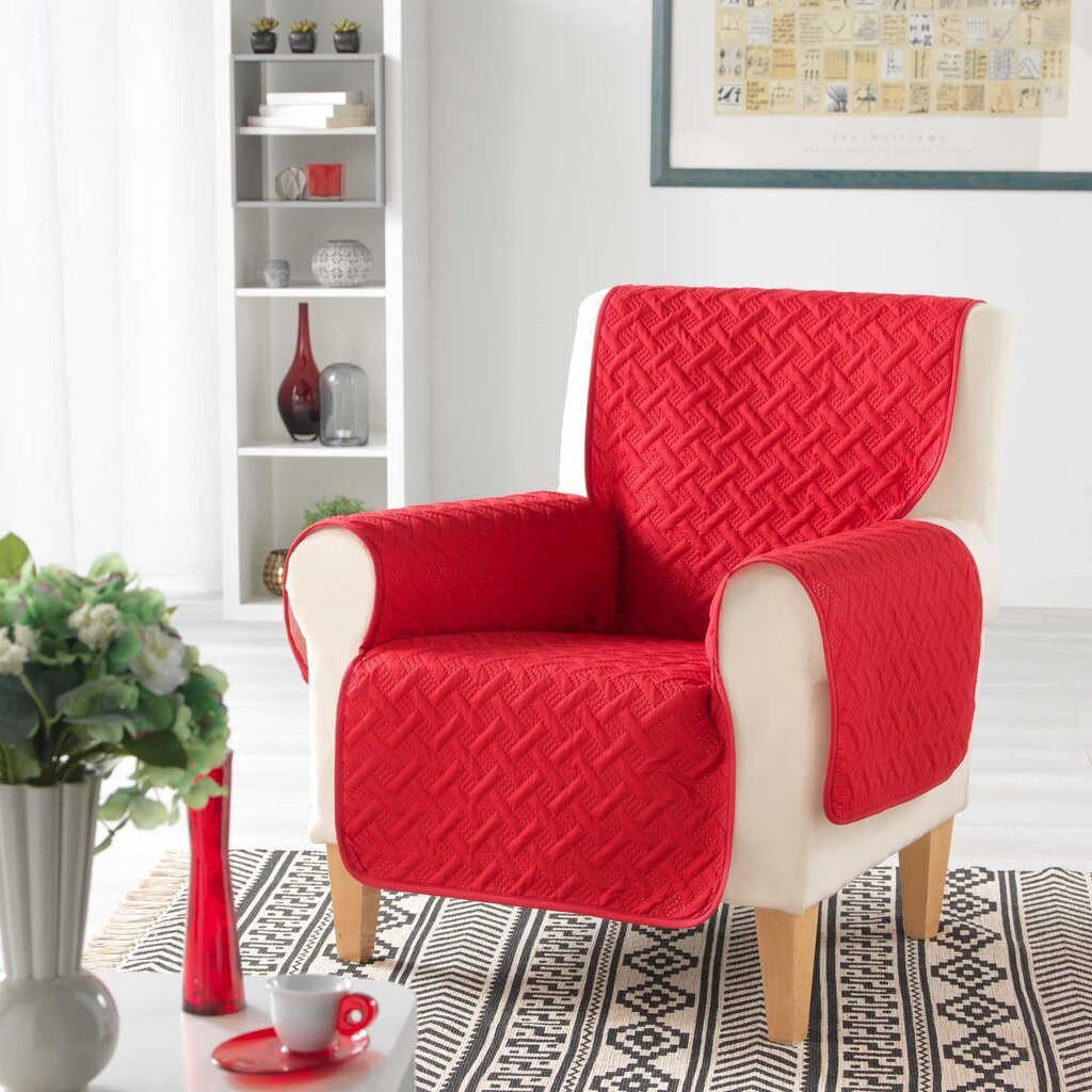 Douceur d'Intérieur Lounge -nojatuolin irtopäällinen, punainen, 165 x 179 cm hinta ja tiedot | Huonekalujen päälliset | hobbyhall.fi