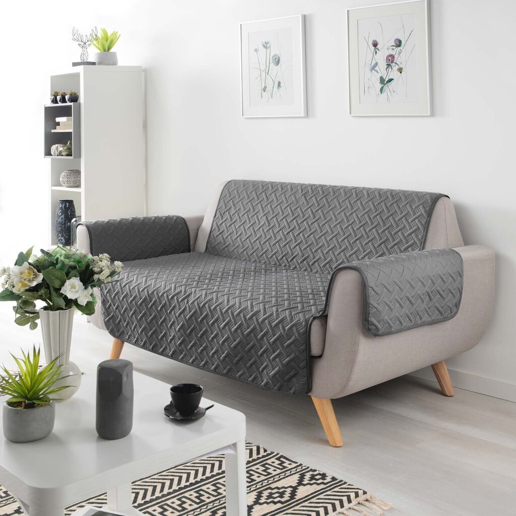 Sohvan irtopäällinen Douceur d'Intérieur Lounge, harmaa, 279 x 179 cm hinta ja tiedot | Huonekalujen päälliset | hobbyhall.fi