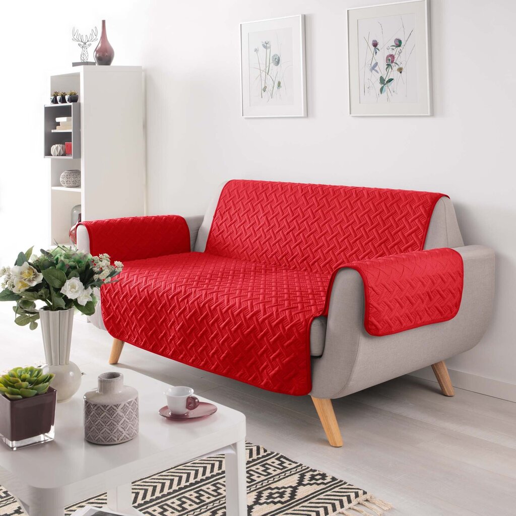 Douceur d'Intérieur Lounge -sohvan irtopäällinen, punainen, 279 x 179 cm hinta ja tiedot | Huonekalujen päälliset | hobbyhall.fi