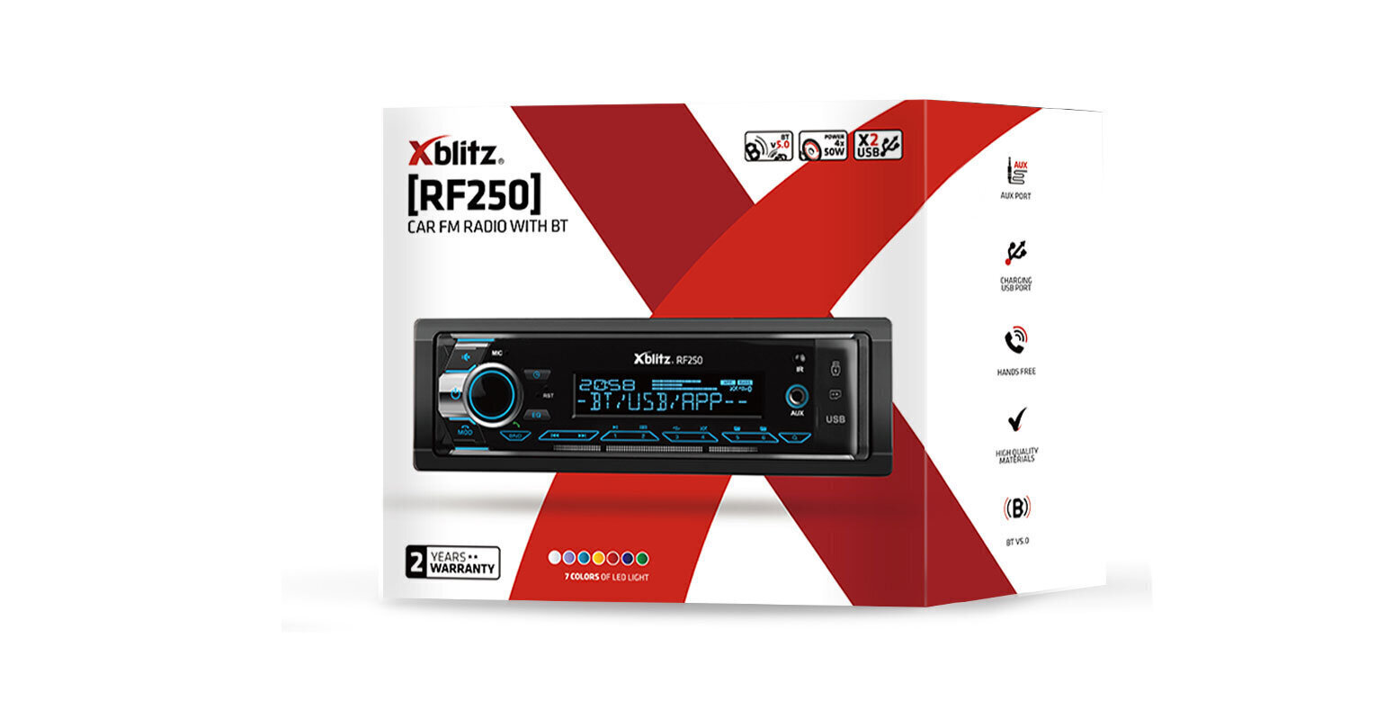 Xblitz RF250 hinta ja tiedot | Autoradiot, multimedia | hobbyhall.fi