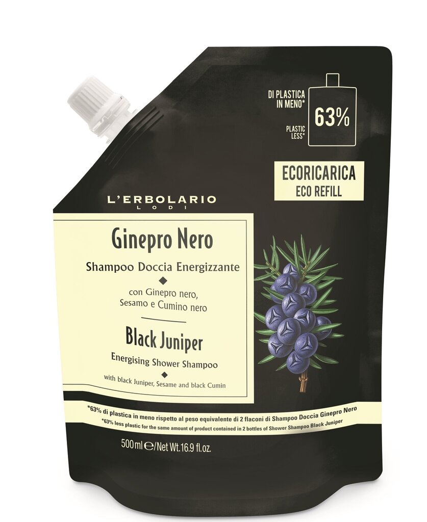 Tuoksuva suihkugeeli/shampoo L'Erbolario Black Juniper 500 ml hinta ja tiedot | Suihkusaippuat ja suihkugeelit | hobbyhall.fi