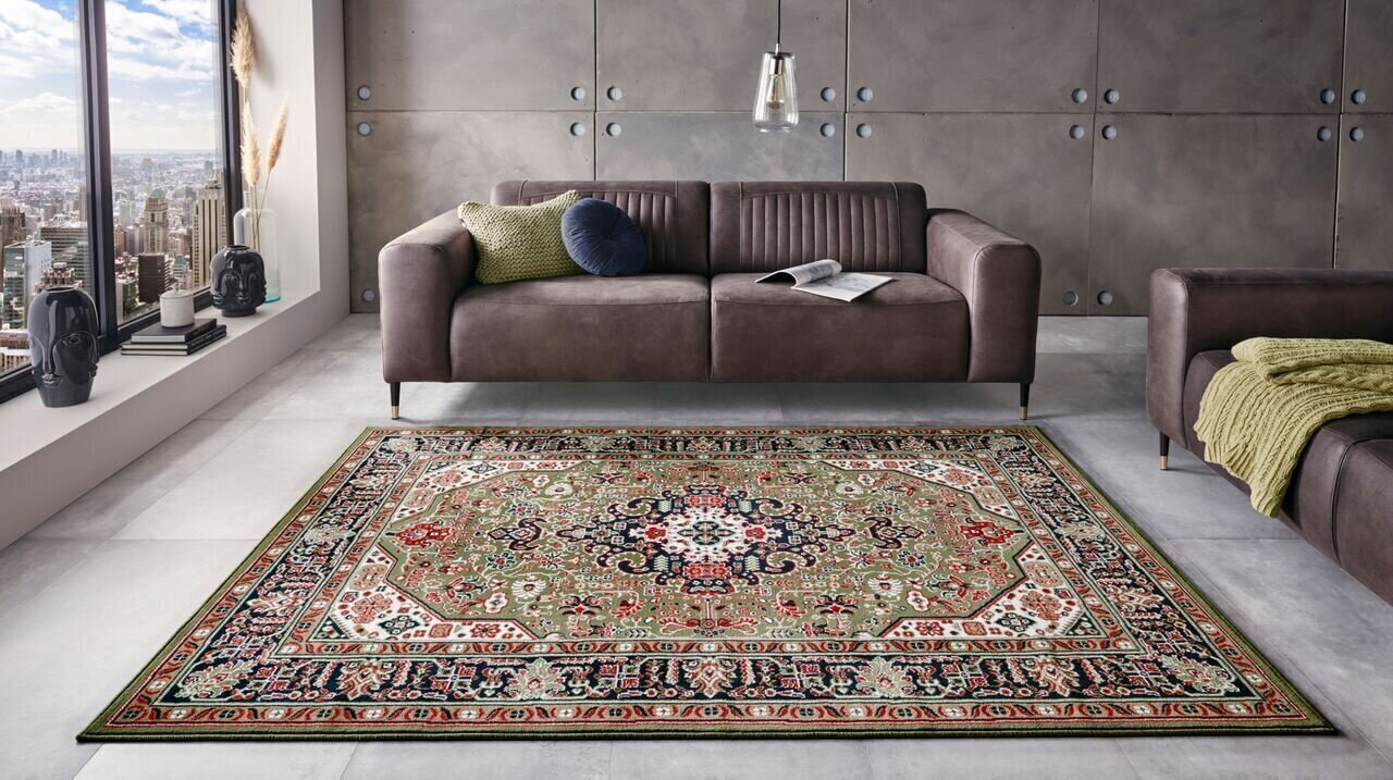 Matto Nouristan Mirkan Skazar Isfahan 80x150 cm, vihreä hinta ja tiedot | Isot matot | hobbyhall.fi