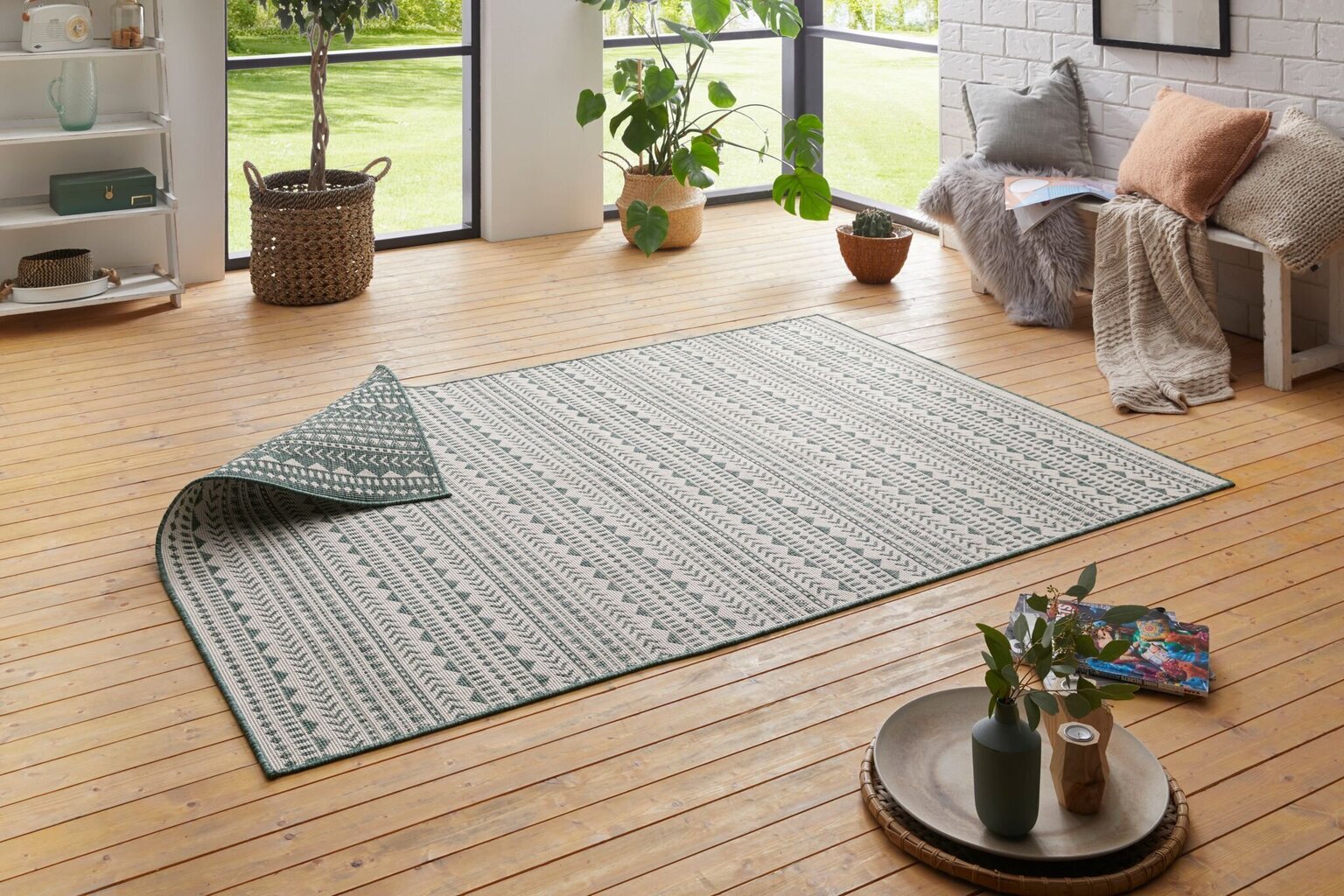 Kaksipuolinen matto Green 80x150 cm hinta ja tiedot | Isot matot | hobbyhall.fi