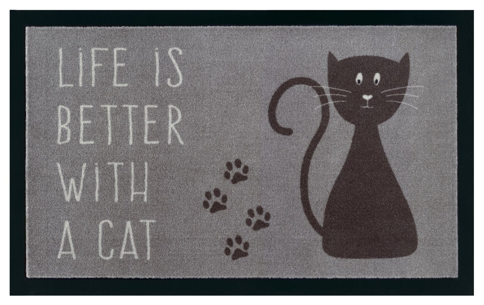 Ovimatto Life is better with a cat 45x75 cm hinta ja tiedot | Ovimatot | hobbyhall.fi