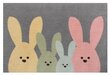 Hanse Home ovimatto Printy Bunny Family, 40x60 cm hinta ja tiedot | Ovimatot | hobbyhall.fi