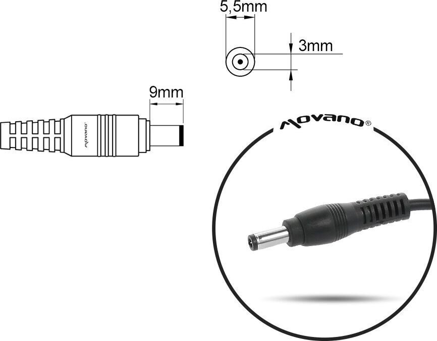 Mitsu 19V, 3.16A, 60W hinta ja tiedot | Kannettavien tietokoneiden laturit | hobbyhall.fi