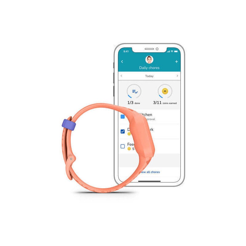 Garmin aktiivisuusranneke lapsille Vivofit Jr.3, persikka leopardi hinta ja tiedot | Älykellot | hobbyhall.fi