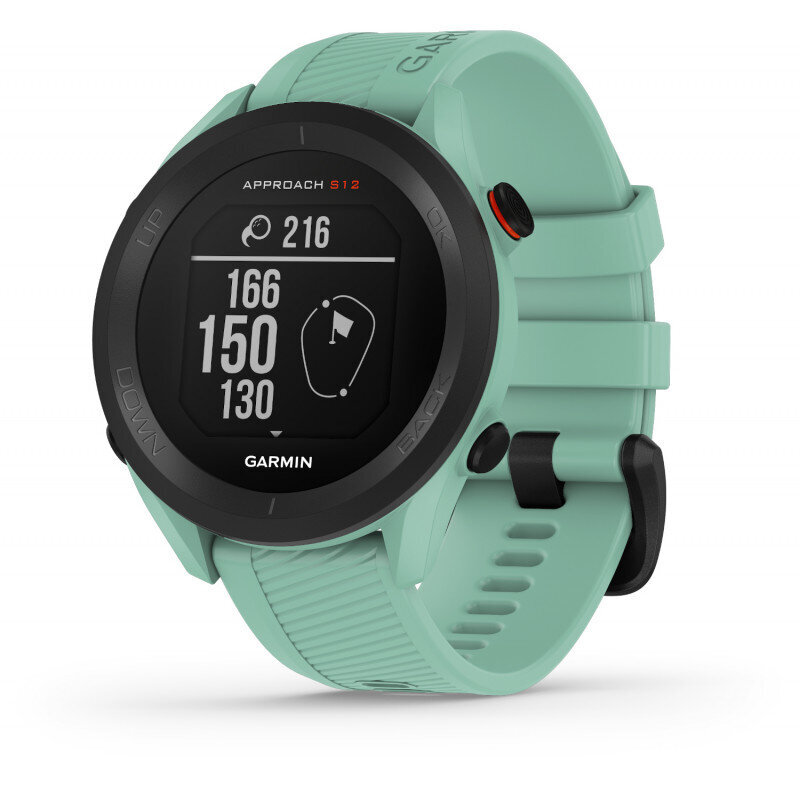 Garmin Approach® S12 - 2022 Edition Vedenvihreä GPS-golfkello 010-02472-15 hinta ja tiedot | Aktiivisuusrannekkeet | hobbyhall.fi