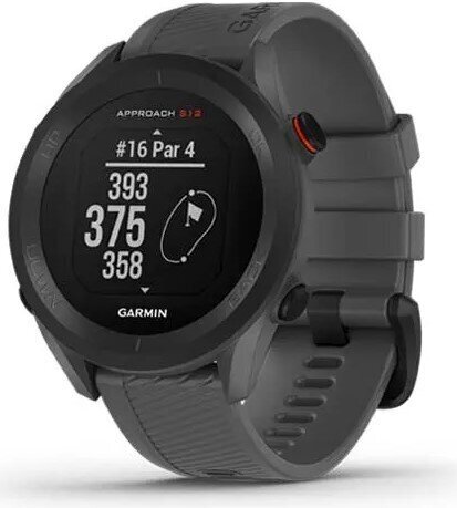 Garmin Approach® S12 - 2022 Edition Tummanharmaa GPS-golfkello 010-02472-13 hinta ja tiedot | Aktiivisuusrannekkeet | hobbyhall.fi